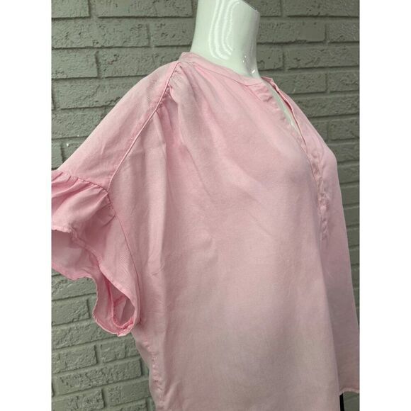 Crown & Ivy Women Pink Oversized Hi-Lo Blouse Size L - Picture 5 of 7